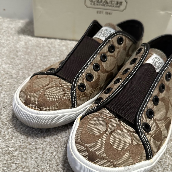 Coach Brown Slip-On Sneakers - Picture 3 of 4